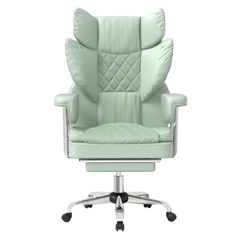Office Chair with Headrest, Green