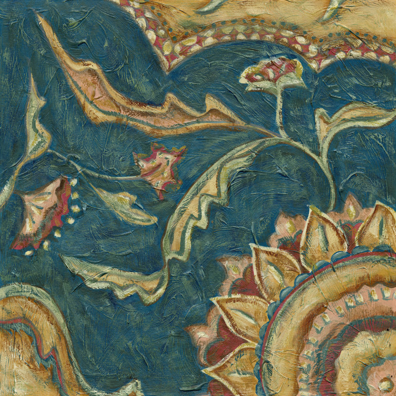 Lapis Paisley I by Chariklia Zarris - Wrapped Canvas Painting, 30cm H x 30cm W x 3.8cm D