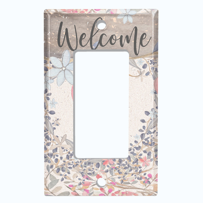 Plaque murale berçante Welcome Flower Love Heart