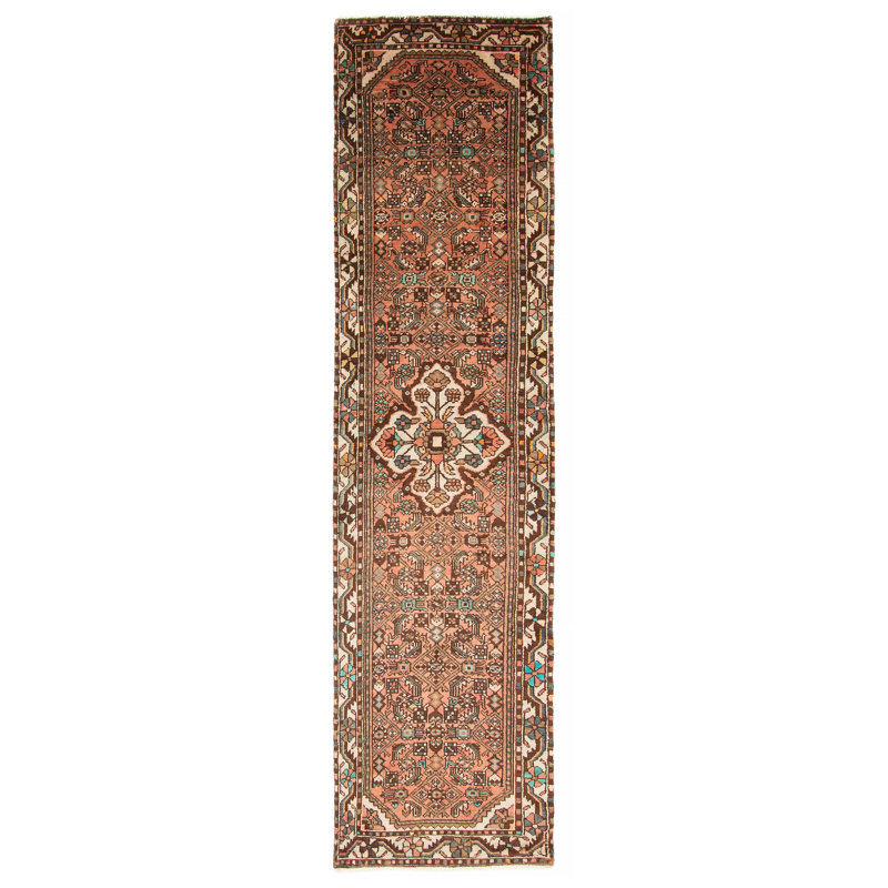 Tapis unique en cuivre noué à la main 2 pi 5 po x 9 pi 7 po Andelz