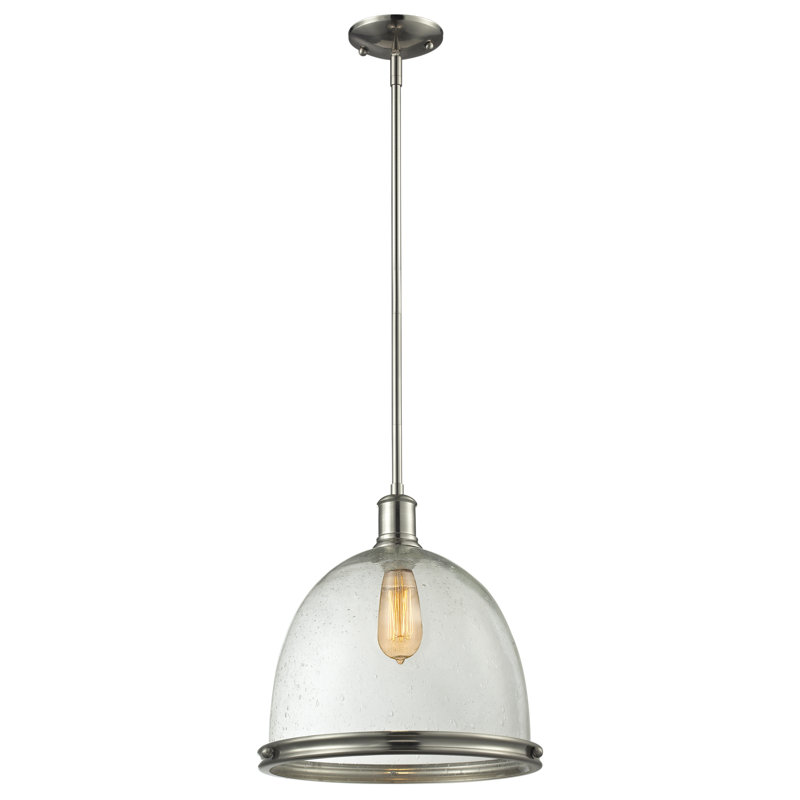 Marquise 1 - Light Single Pendant, 61.5" H x 13" W x 13" D, Brushed Nickel