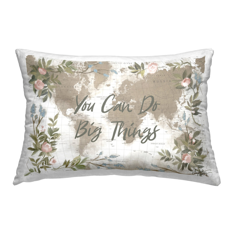 Conception de coussin décoratif d'inspiration florale d'inspiration florale par Elizabeth Medley