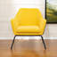 Fauteuil 29 po en velours jaune et noir