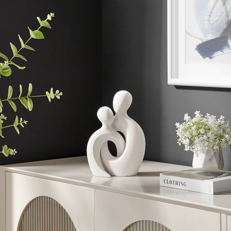 Leiona Abstract Intersecting Circle Ceramic Couple Figurine
