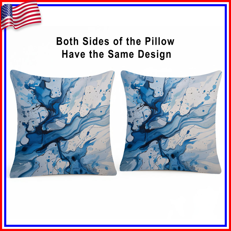 Abstract Throw Pillow, Art Double Sided Pillows, 16 x 16 inches
