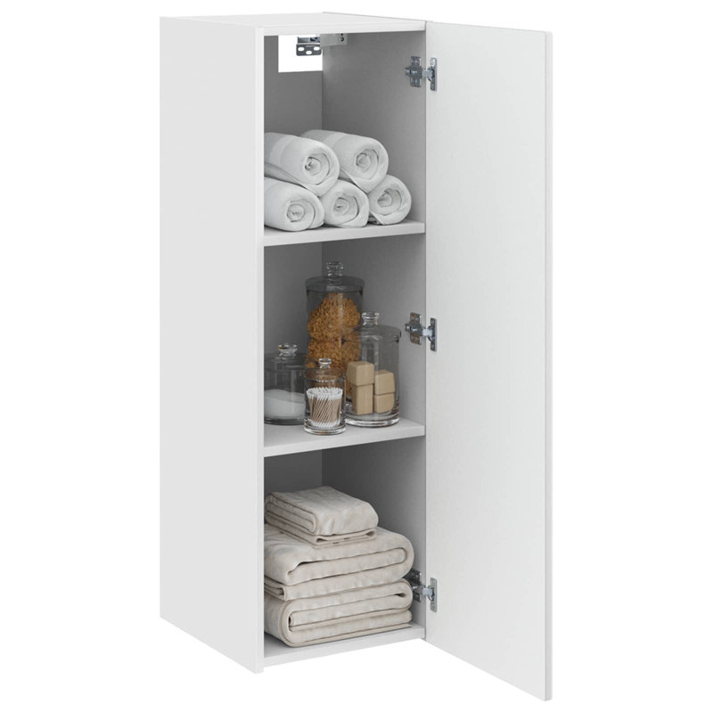 Engineered Wood Linen Cabinet, 60cm H x 33cm W x 34.5cm D, White