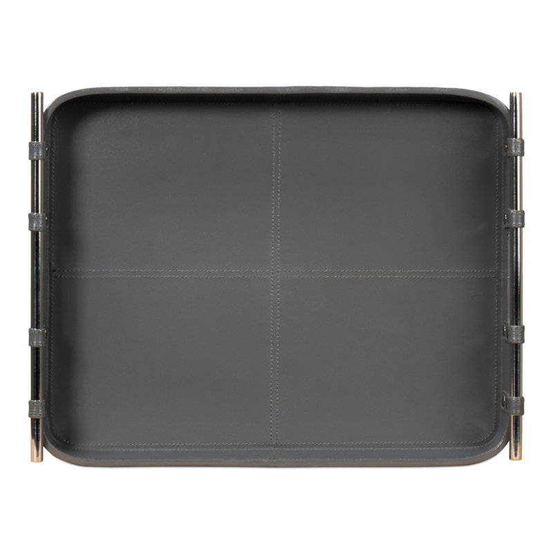 Shagreen Decorative Tray, Gray