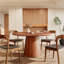 Ensemble de salle à manger 5 pièces Mid-Century en bois massif avec 4 chaises ergonomiques - Compact pour les appartements compacts-960816971
