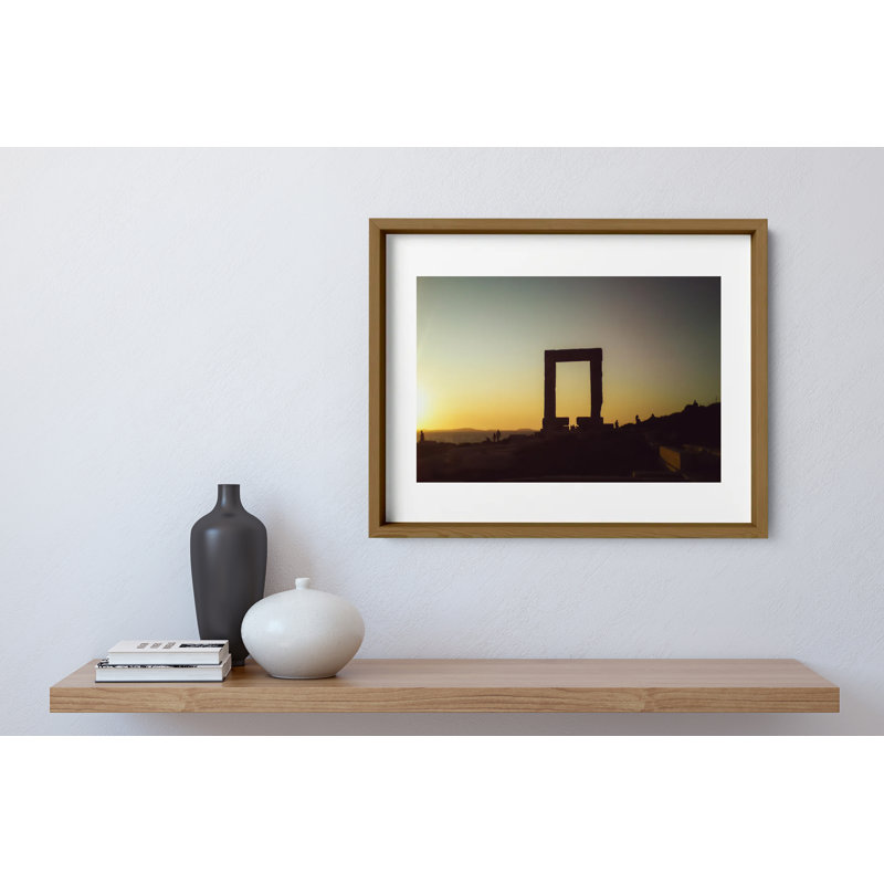 Temple Of Apollo Print by Joseph Regan, Walnut, 14" H x 16" W x 0.75" D
