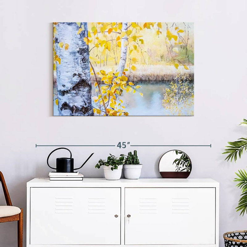 Harnek Lakeside Birch Trees, 24" H x 36" W