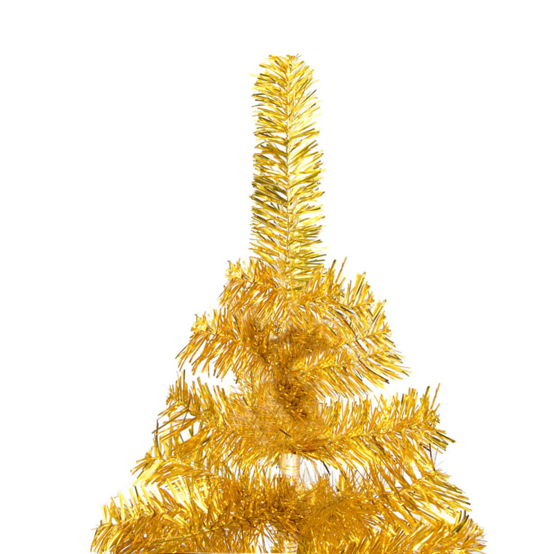Arbre de Noël artificiel illuminé avec ensemble de décoration de fête en PVC, 7'