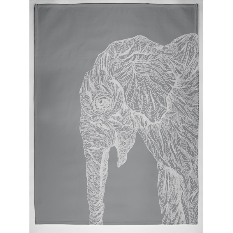 Schuller Plain Weave / Muslin Throw Blanket, Grey