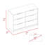 Commode rectangulaire 4 tiroirs Wengé et pin