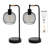 Industrial Dimmable Metal Desk Lamp with USB & Type-C & AC Outlet & Bulbs