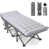 Striped Gray Cot/Gray Pad
