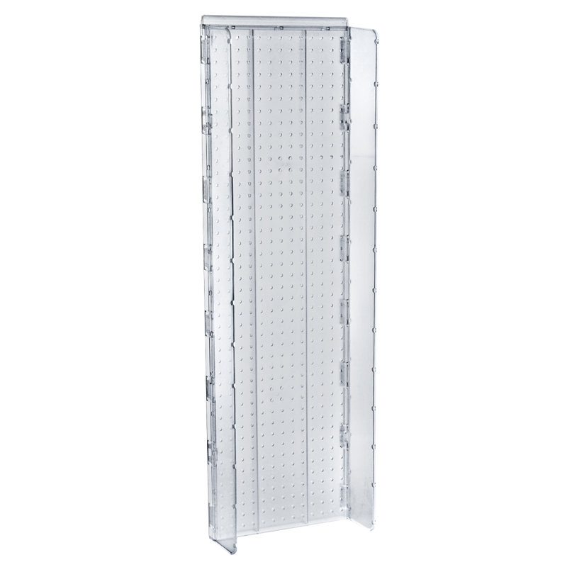 13.5"W x 44"H Pegboard Powerwing Display - (CLEAR ONLY)