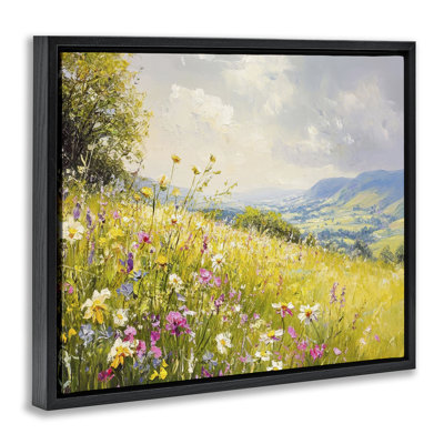 Cadre flottant Scenic Wildflower Hill, design par LSR Creative Studio