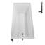 Baignoire en alcôve en acrylique blanc brillant avec drain extérieur 66 po x 32 po Streamline-101699244