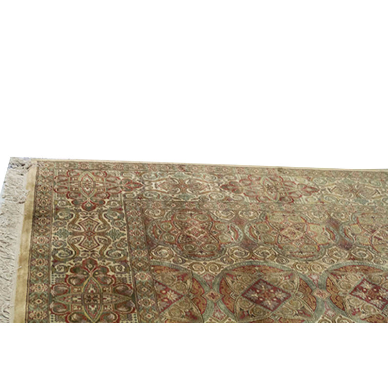 Wool Oriental Area Rug in Brown/Green/Rust