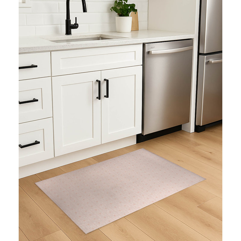 Tapis de cuisine antidérapant léger Child Lock, Rose, Rectangulaire 3 pi x 5 pi