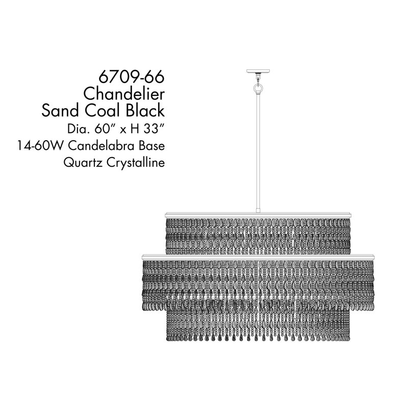 Lustre 14 lumières Minka Lavery Shimmering Elegance