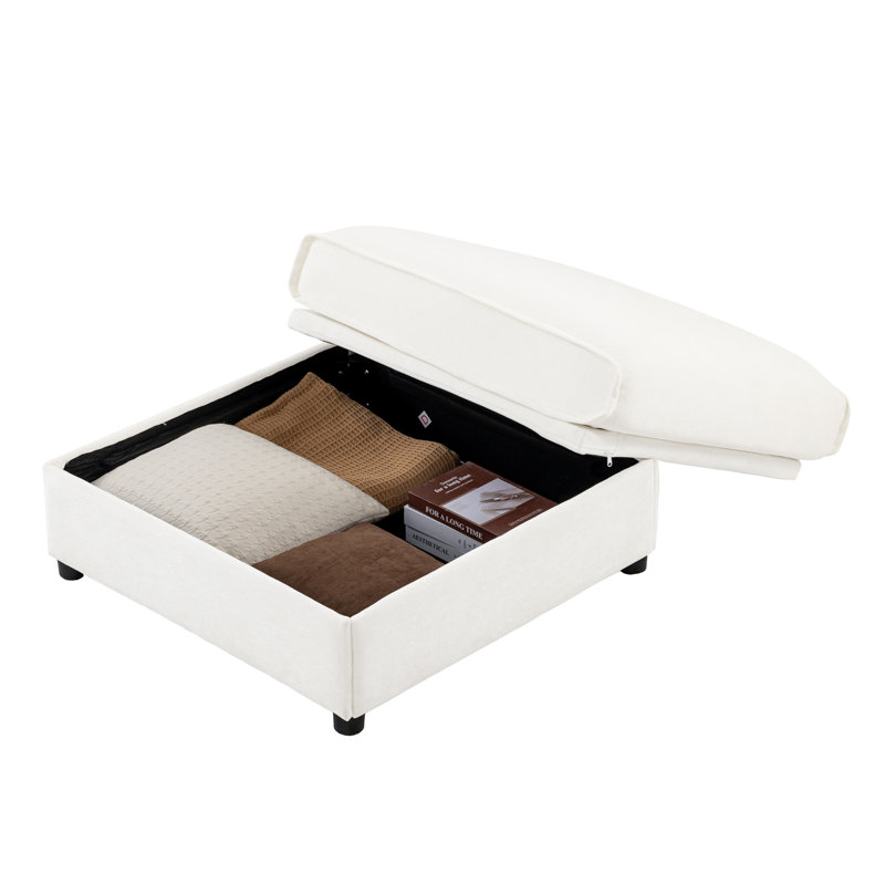 Repose-pieds de style contemporain, Blanc