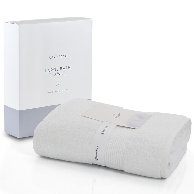 Lincove Savell 100% Cotton Luxury Towel Set - Highly Absorbent & Eco Friendly - Set of 7, White