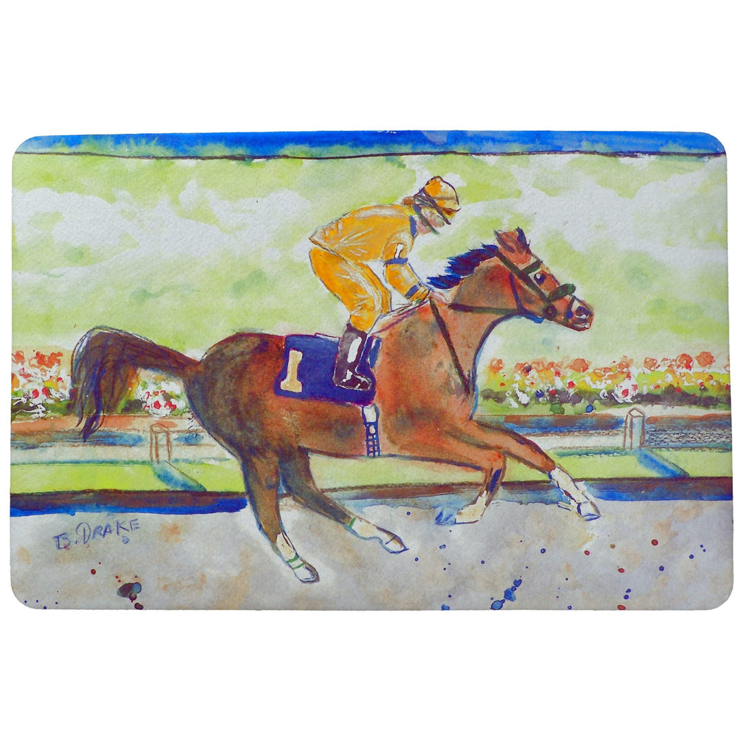 Nyah Racing Horse Non-Slip Indoor/Outdoor Door Mat Charlton Home® Mat
