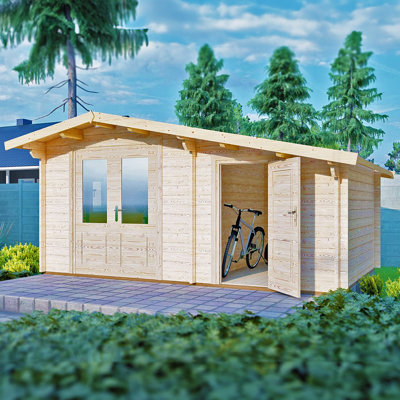 Deko 16 x 9 Ft. 44mm Log Cabin
