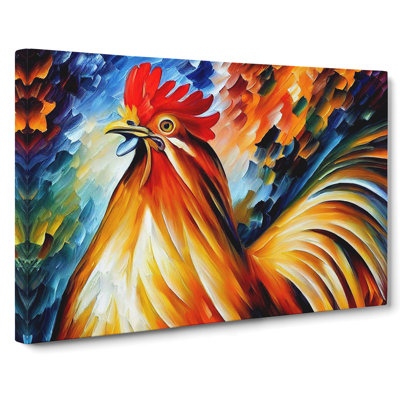 Rooster Painting Vol.1 Abstract - Wrapped Canvas