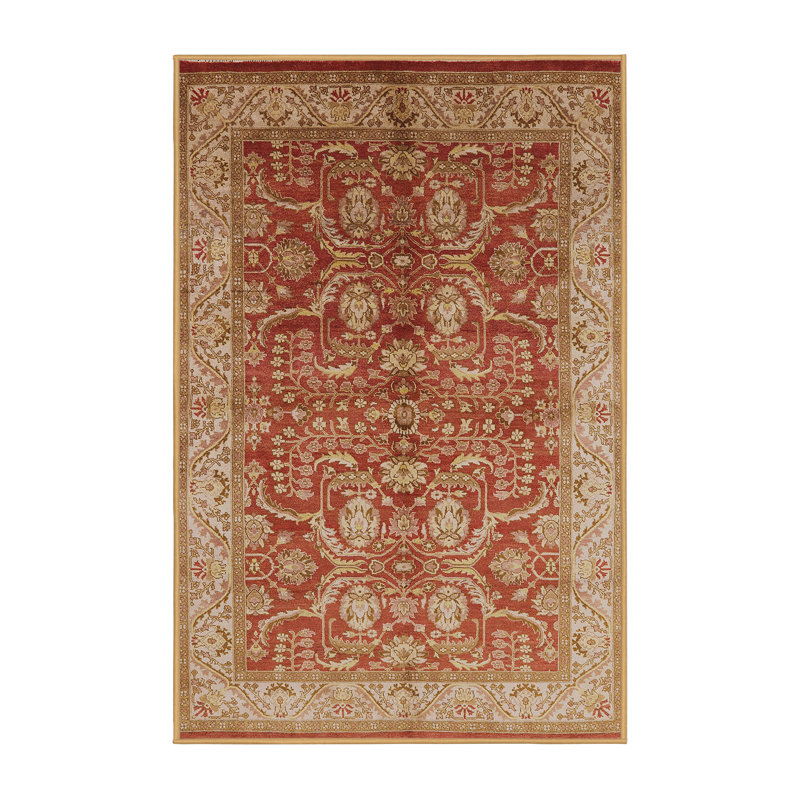 Tapis oriental rouge / beige, Rectangle 5 pi x 7 pi