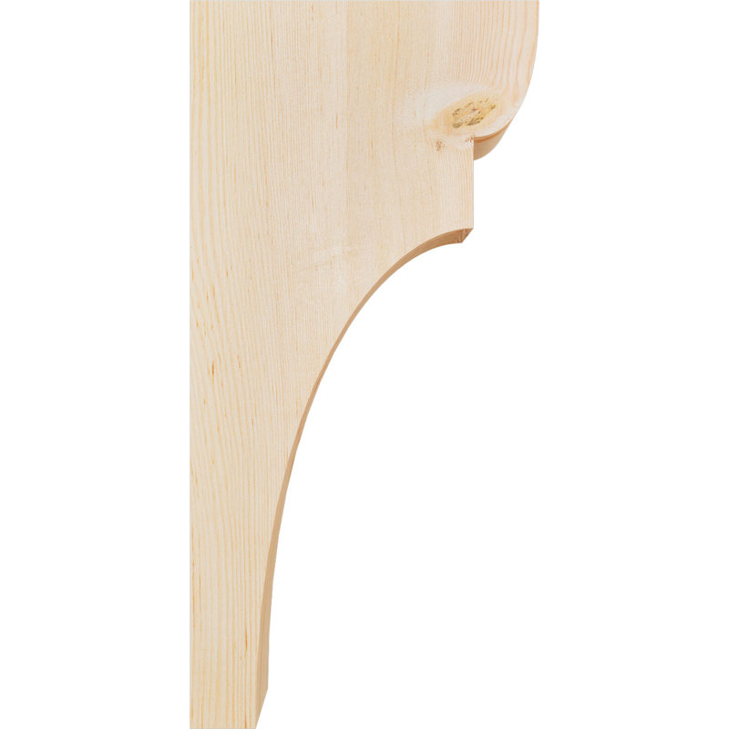 Yorktown Corbel, H 24 po x l 3,5 po x P 12 po, Sapin de Douglas, Lisse