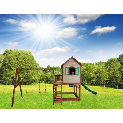 Liam AXI Hemlock Swing Set with 2 Swing(s) , 1 Slide(s)