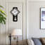 Horloge murale à pendule en plastique d'aspect bois, décor de maison de campagne pour le salon, la cuisine ou la salle à manger, horloge silencieuse, alimenté par pile, grande horloge murale décorative, facile à lire, noir-1720396542