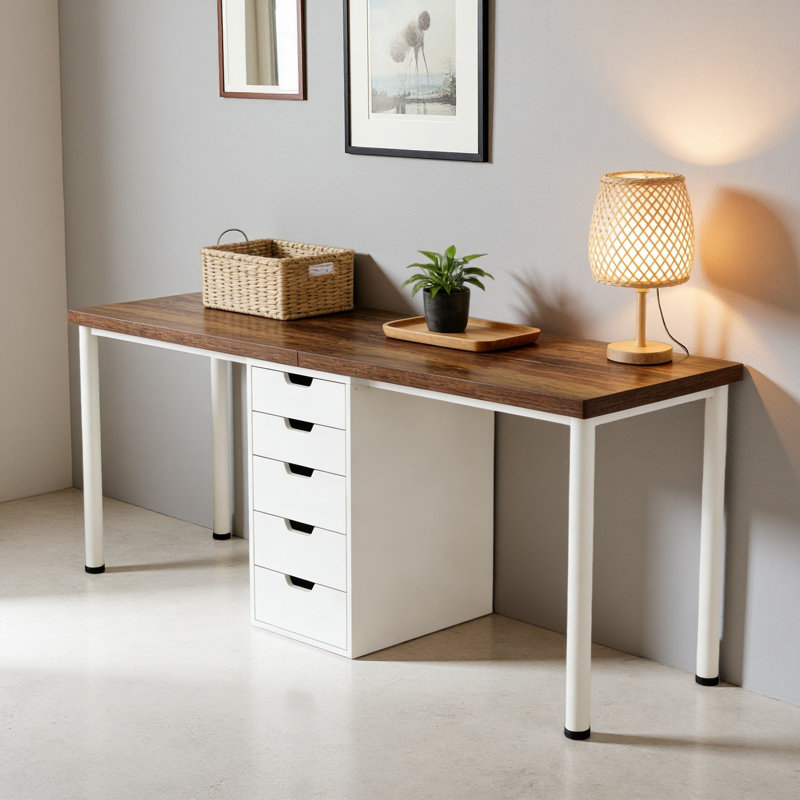 Bureau d'ordinateur, bureau pour deux personnes, bureau de travail