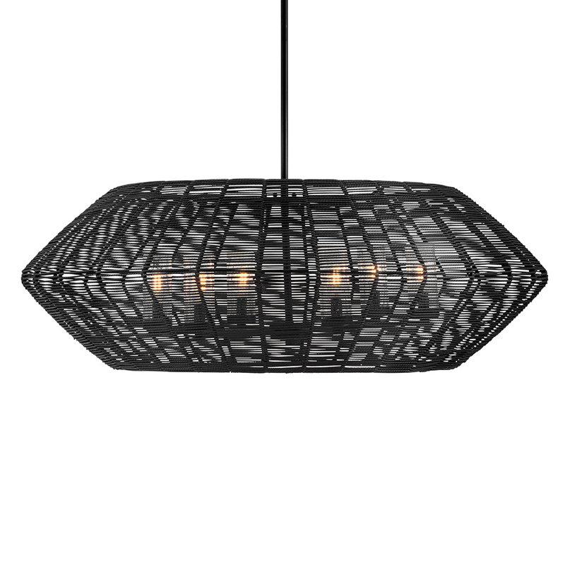 Hinkley Luca Large Single Tier Chandelier, Black