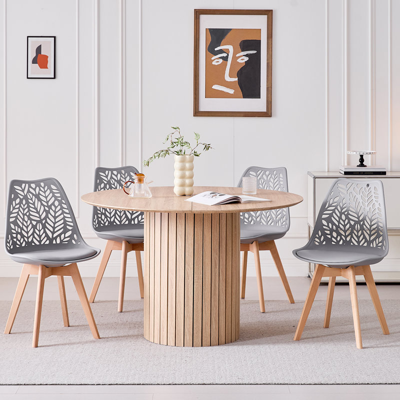 Upholstered Side Chair, Gray, 6
