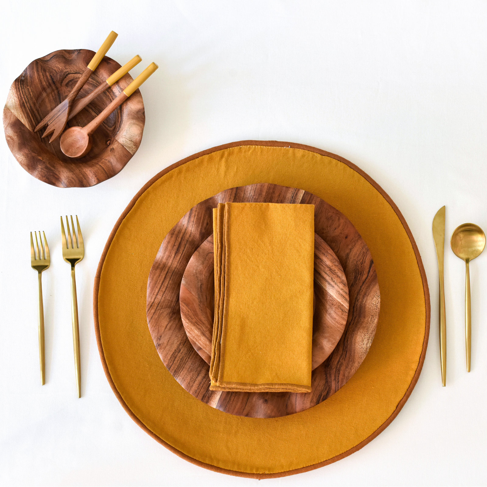 Reversible Placemat, Brass