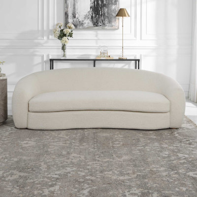  Canapé blanc Capra Art Deco