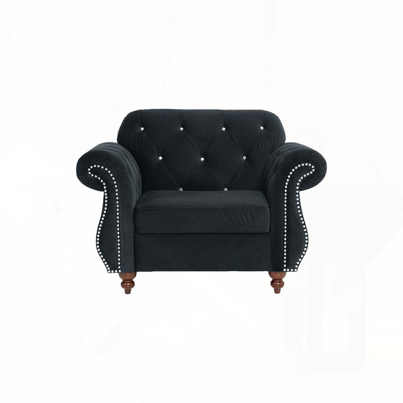 Chaise en velours noir