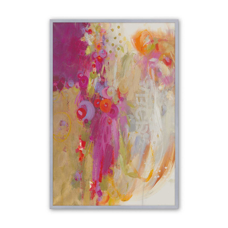 Reproduction d'art sur toile, "From What I Gather" par Janet Itsne, H 48 po x l 36 po, Argent argent