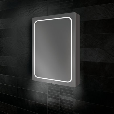 Vapor 500mm W 700mm H Surface Frameless Medicine Cabinet Mirror 3 Adjustable
