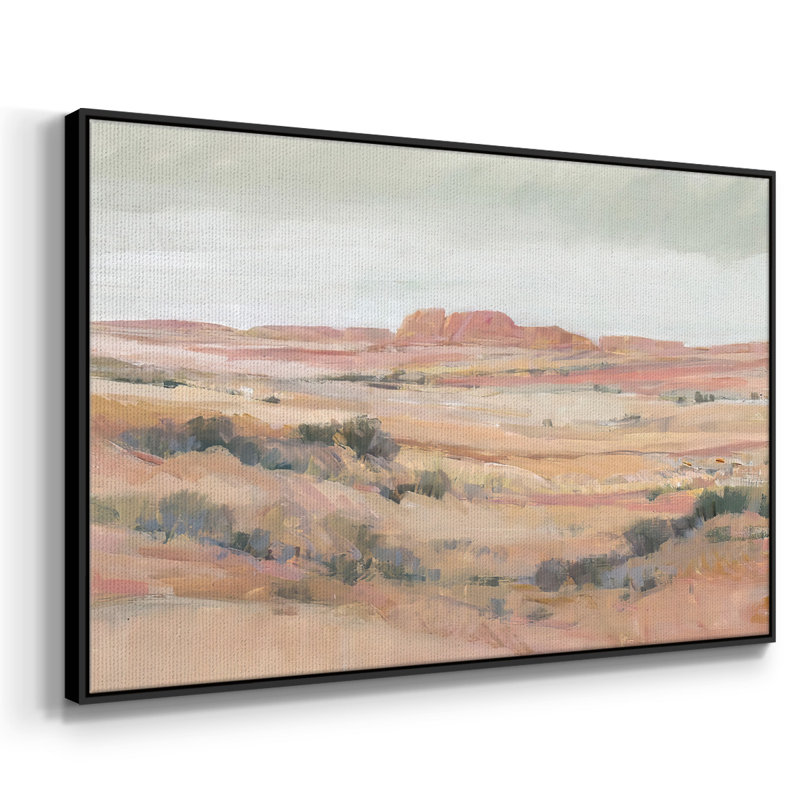 Southwest Landscape II, peinture sur toile encadrée, H 27 po x l 41 po x P 2 po, Cadre noir