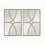 Ensemble de 2 miroirs muraux rectangulaires en bois 16 "x 23" avec cadre blanc vieilli, vertical ou horizontal, pour le salon-464803726