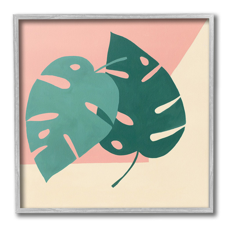 Art mural moderne sur toile feuille de Monstera par Ruth Fromstein, Estampe numérique Farmhouse, H 17 po x l 17 po