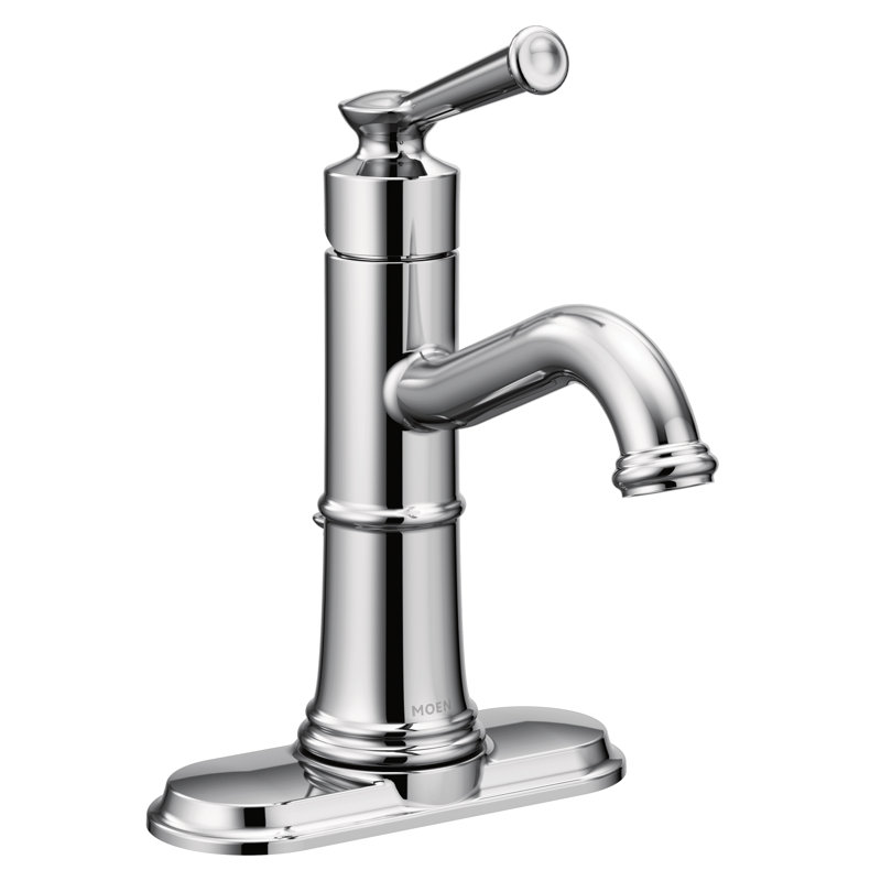 Robinet de salle de bain monotrou avec drain Belfield, Chrome