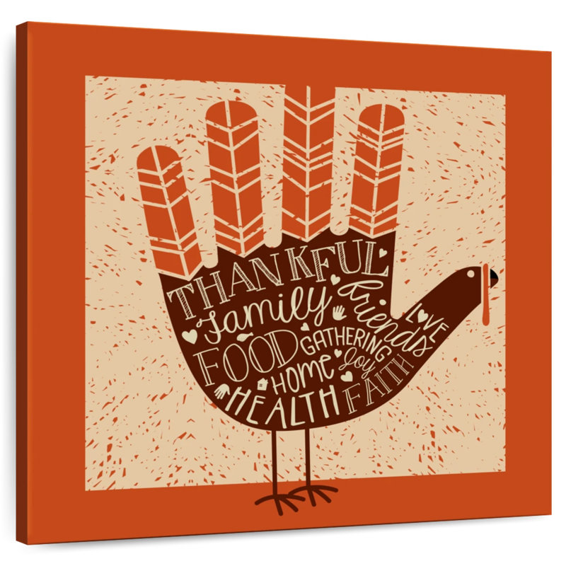 Lelend Thanksgiving Hand Turkey, 10" H x 10" W