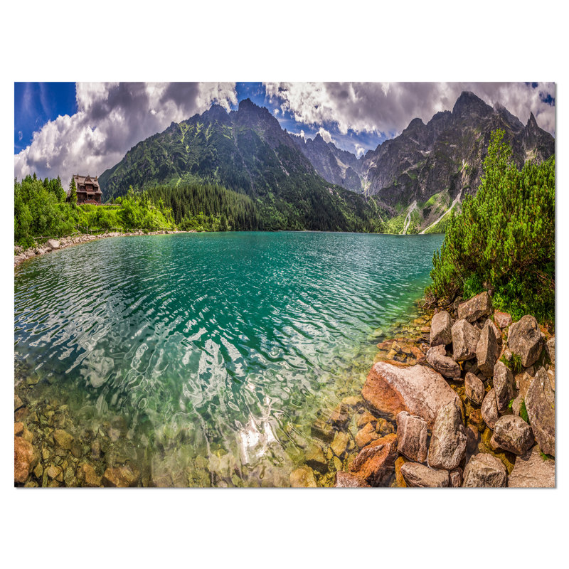 Lake in Tatra Mountains, Pologne - reproduction de photo sur toile tendue, H 20 po x l 20 po x P 1 po