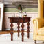Table de bout antique en bois massif avec tiroir pour le salon et placage, pieds en forme de bulles, table de rangement polyvalente en noyer, articles décoratifs, installation rapide, plateau de table, conception en forme