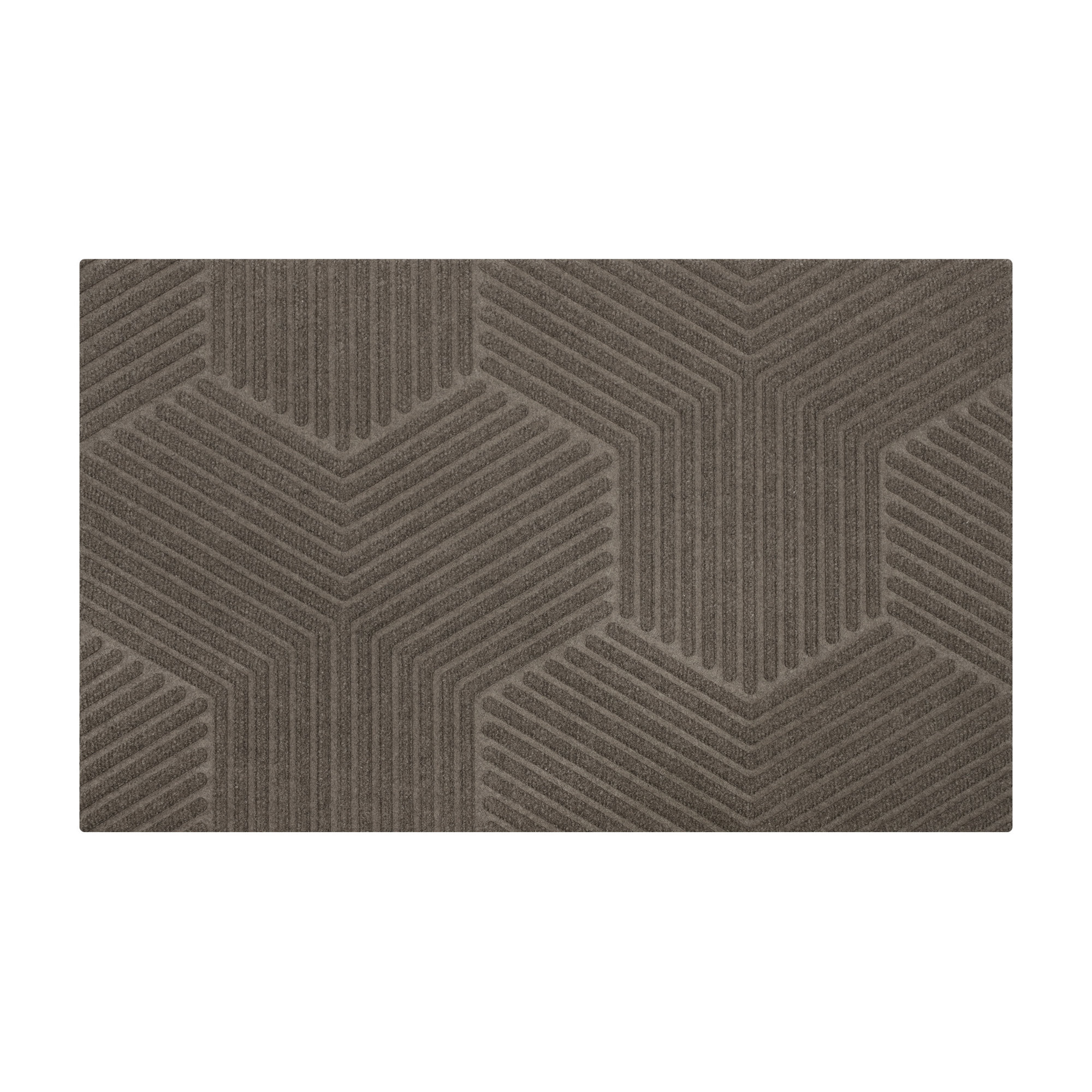 WaterHog Luxe Zephyr Non-Slip Indoor Outdoor Doormat, 21.5" W x 35" L, Greige